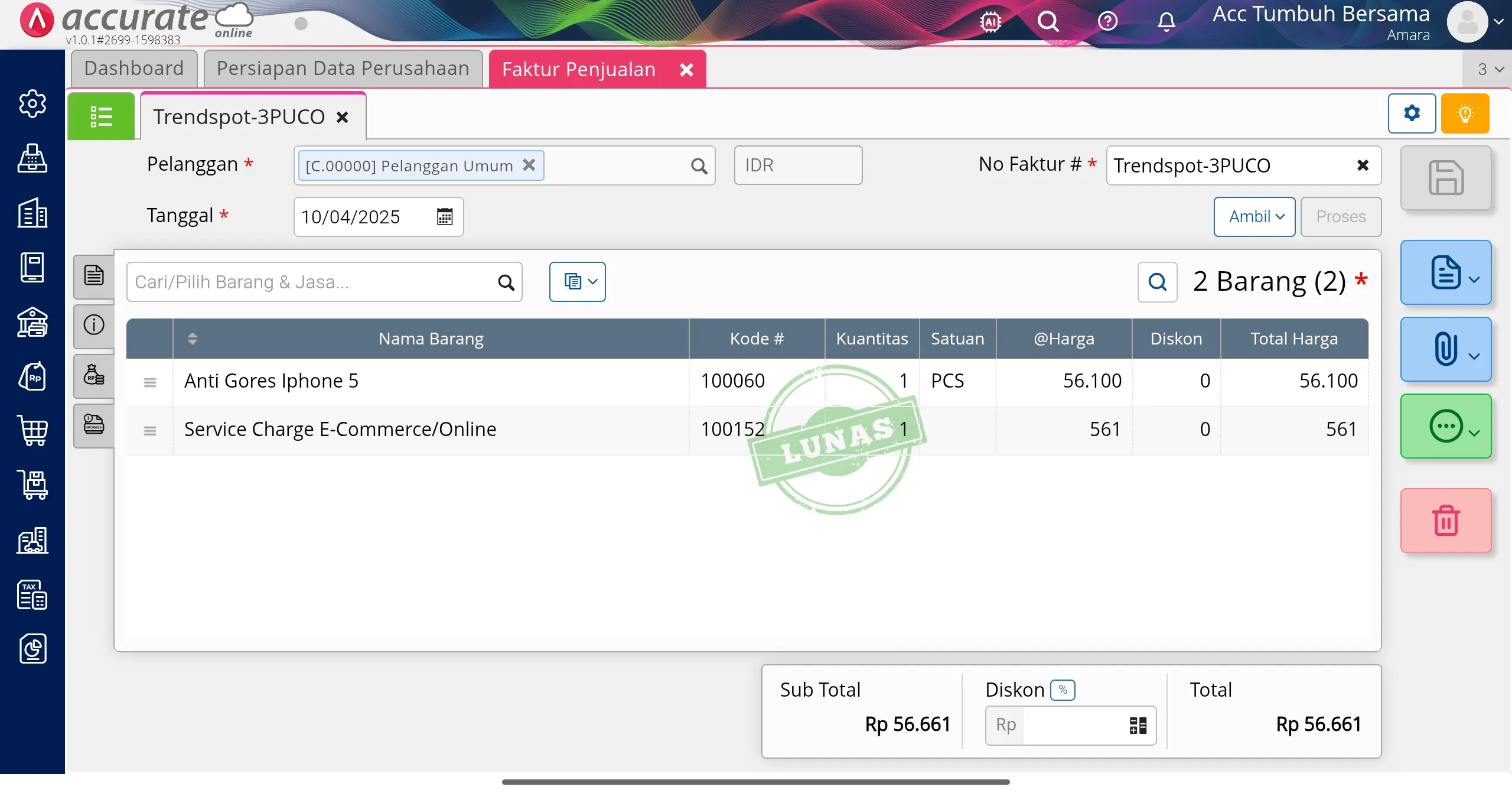10 Cara Melakukan Transaksi di Accurate POS Dengan Tipe Penjualan